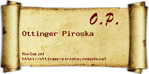 Ottinger Piroska névjegykártya